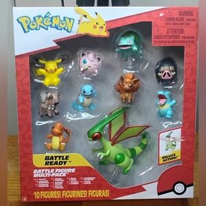 Pokemon Battle Ready  Battle Figure Multi-Pack 10 Figures Flygon, Pikachu